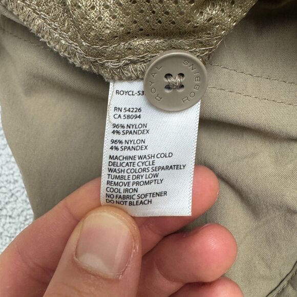 Royal Robbins Cargo Outdoor Pants Mens 40x30 Tan Brown Straight Leg Nylon Hike - Picture 10 of 16